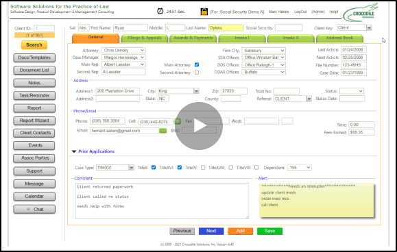 Wings social security disability software