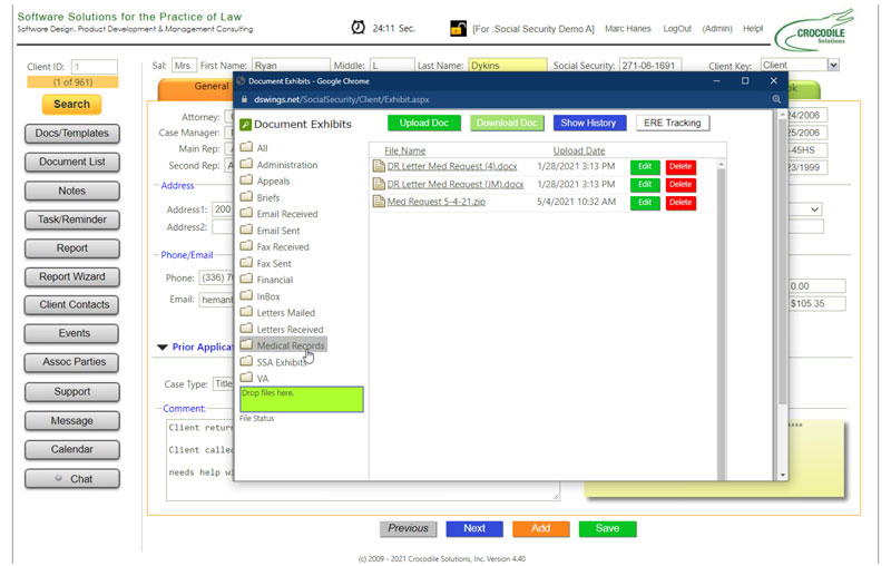 Wings social security disability software