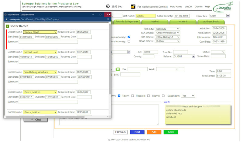 wings case management workers compensation doctors record